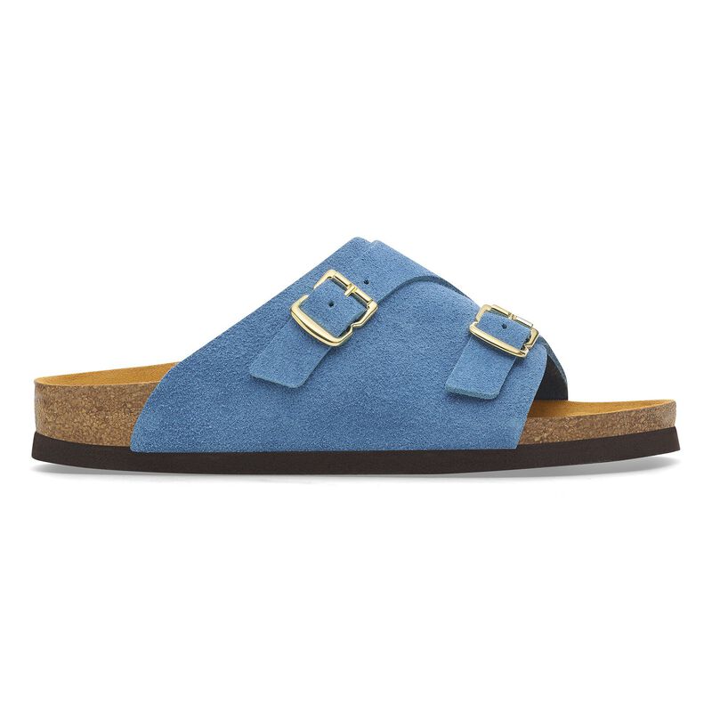 BIRKENSTOCK Zürich 1964 Suede Leather Light Blue City Comfort detail