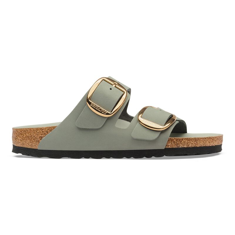 BIRKENSTOCK Arizona Big Buckle Natural Leather Oiled Pure Sage Daily Comfort detail
