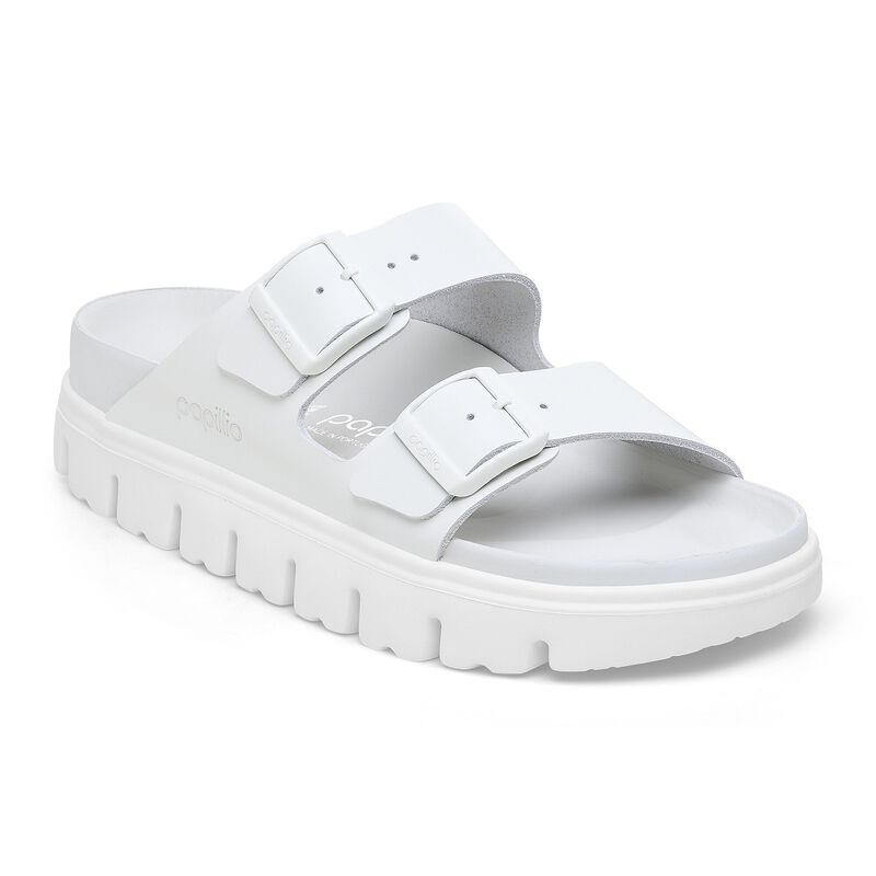 BIRKENSTOCK Arizona Chunky Natural Leather Eggshell Lounge Fit detail