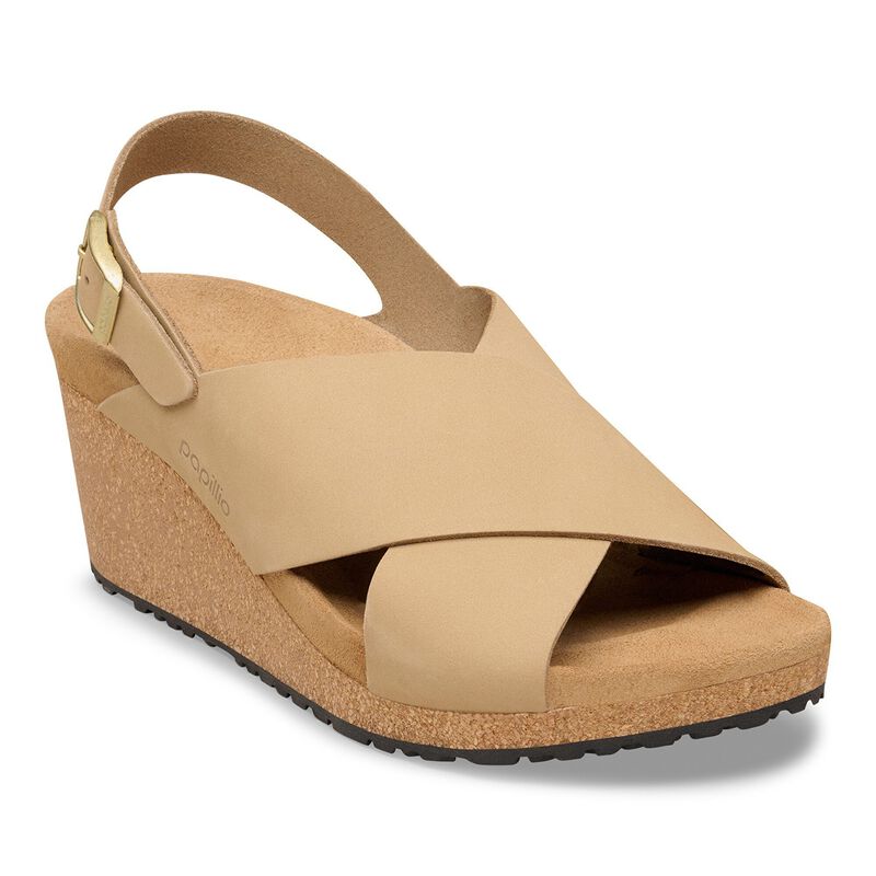 BIRKENSTOCK Samira Nubuck Leather Sandcastle Trail Easy detail