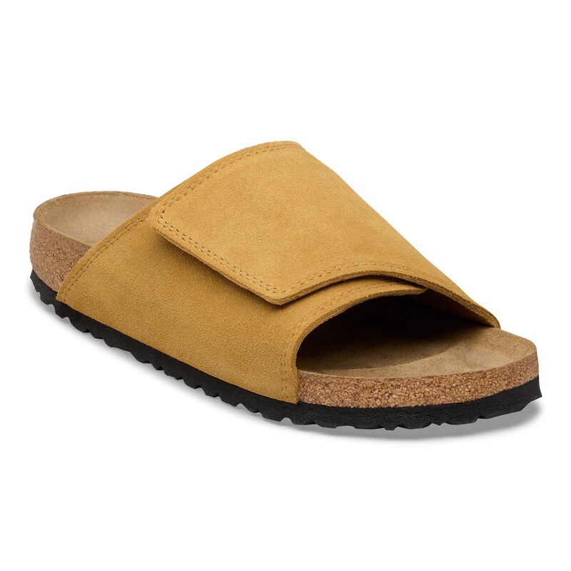 BIRKENSTOCK Solana Suede Leather Charcoal City Comfort detail