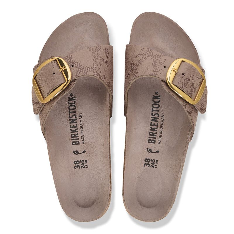 BIRKENSTOCK Madrid Big Buckle Synthetik Python Gray Taupe Walk Edit detail