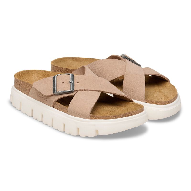 BIRKENSTOCK Siena Chunky Suede Leather Warm Sand Walk Edit detail