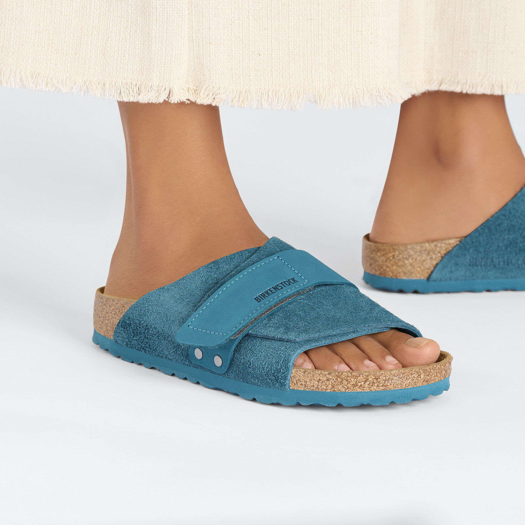 Kyoto Suede Leather in Color Deep Turquoise | BIRKENSTOCK US