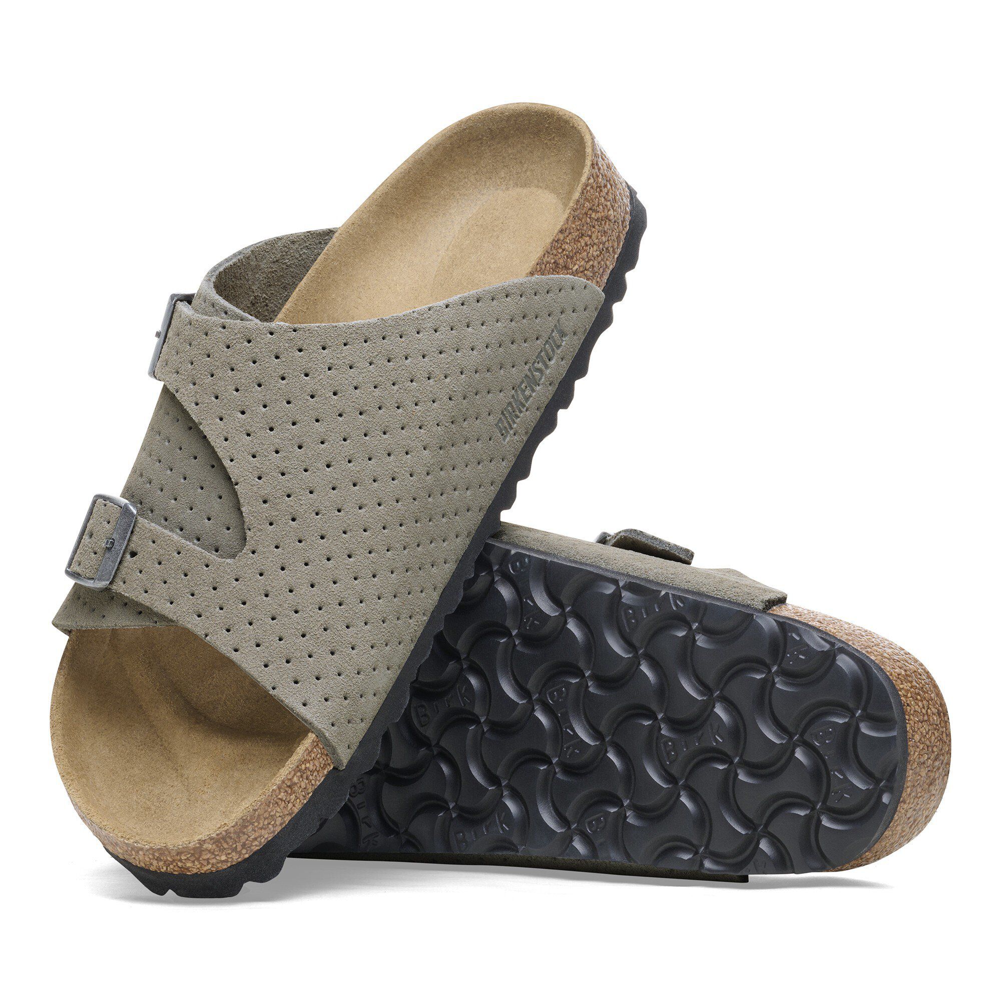 Zürich Suede Embossed in Color Dotted Stone Coin | BIRKENSTOCK US