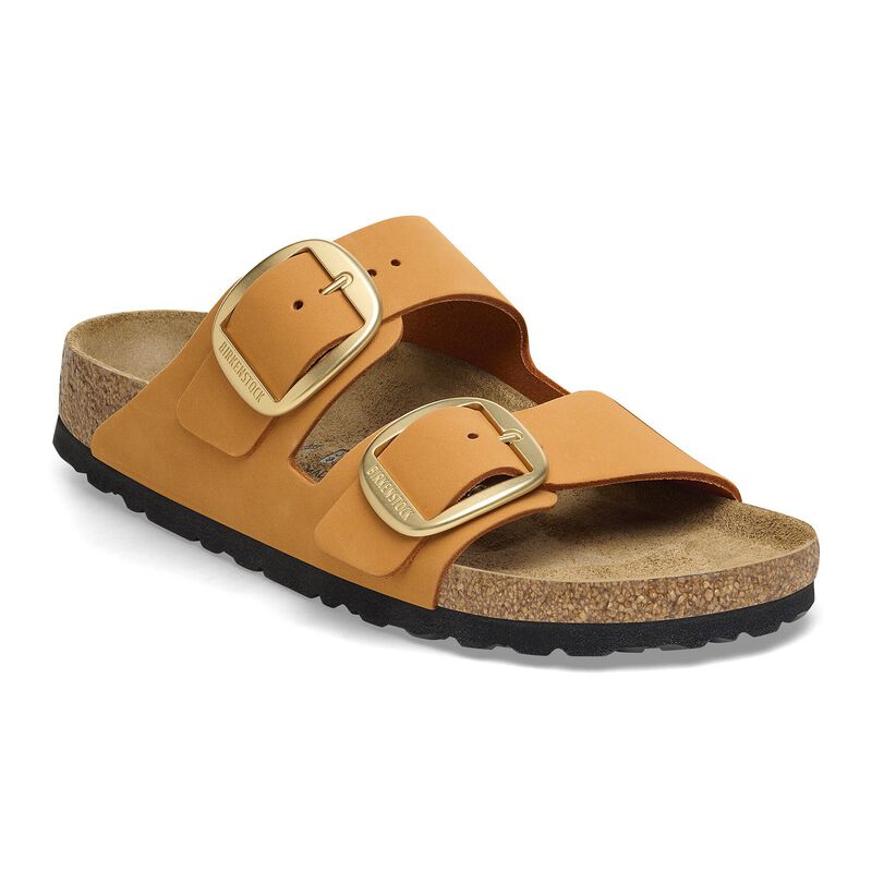 BIRKENSTOCK Arizona Big Buckle Nubuck Leather Soft Pink Soft Sole detail
