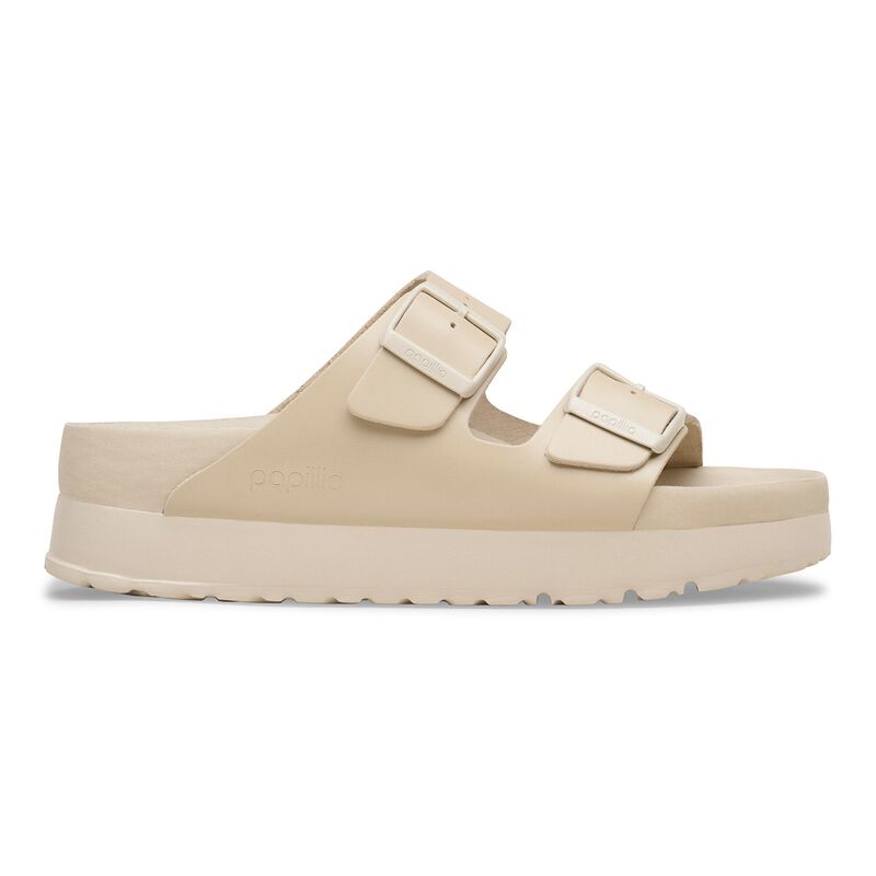 BIRKENSTOCK Arizona Flex Platform Natural Leather Oyster Walk Edit detail