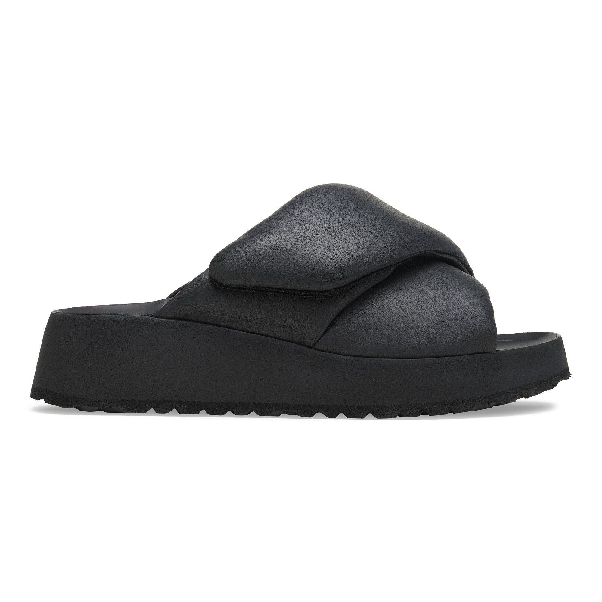 Theda Cross Strap Leather - a side view