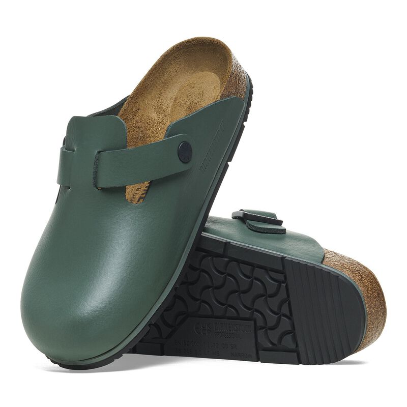 BIRKENSTOCK Boston Pro Natural Leather Thyme Classic Fit detail
