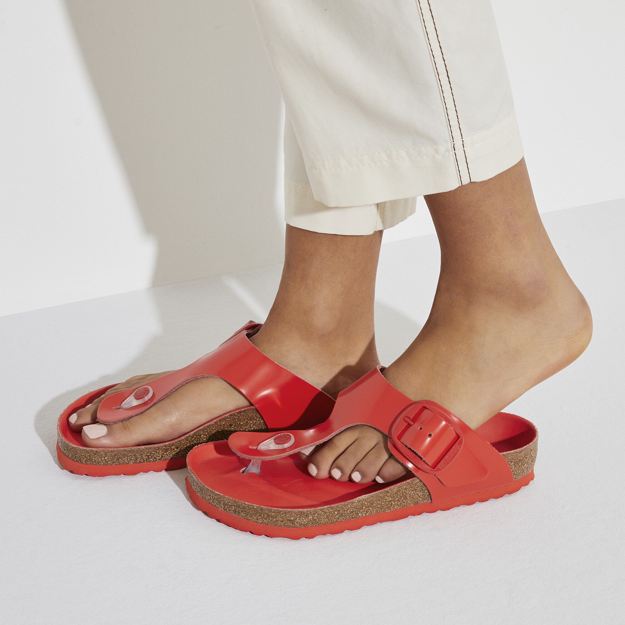 Gizeh Big Buckle Natural Leather Patent