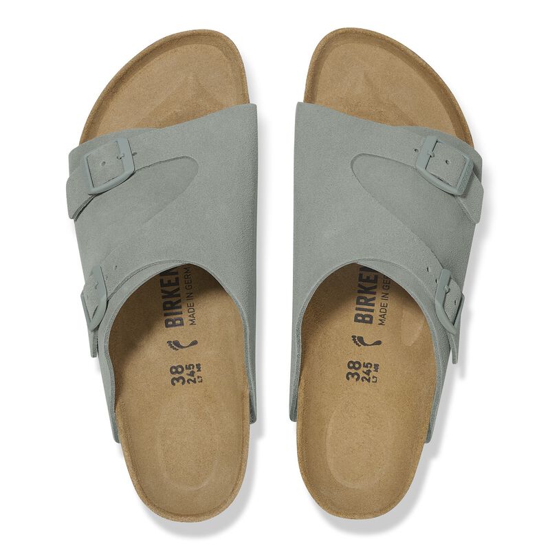 BIRKENSTOCK Zürich Suede Leather Pure Sage detail