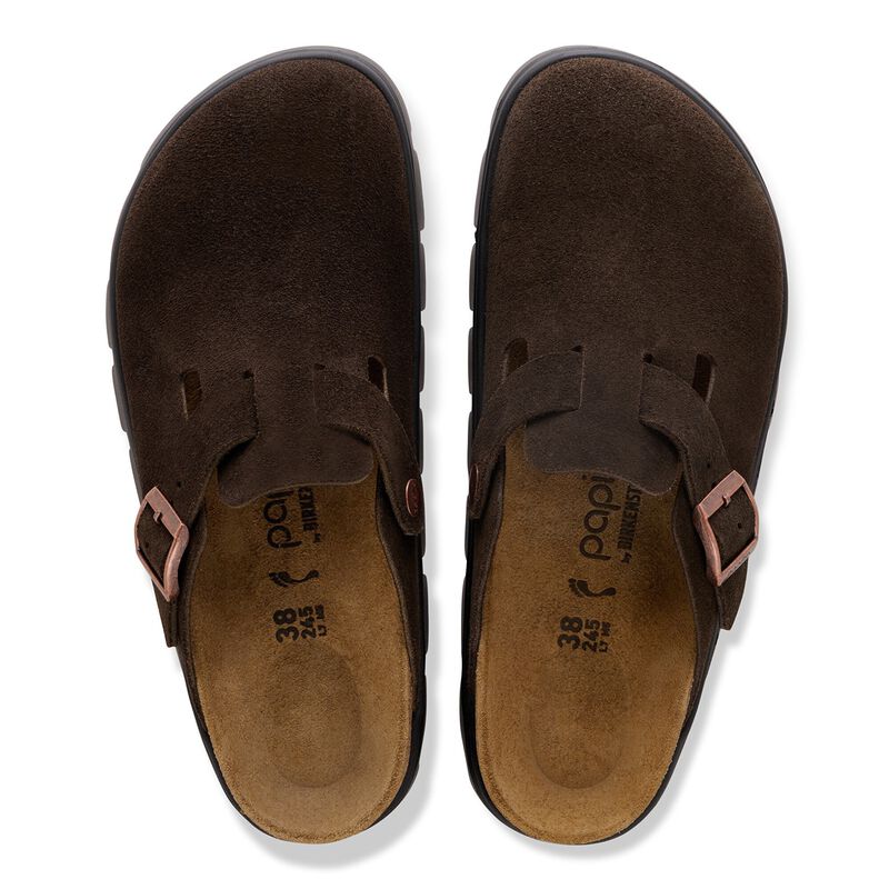 BIRKENSTOCK Boston Chunky Suede Leather Mocha Easy Walk detail