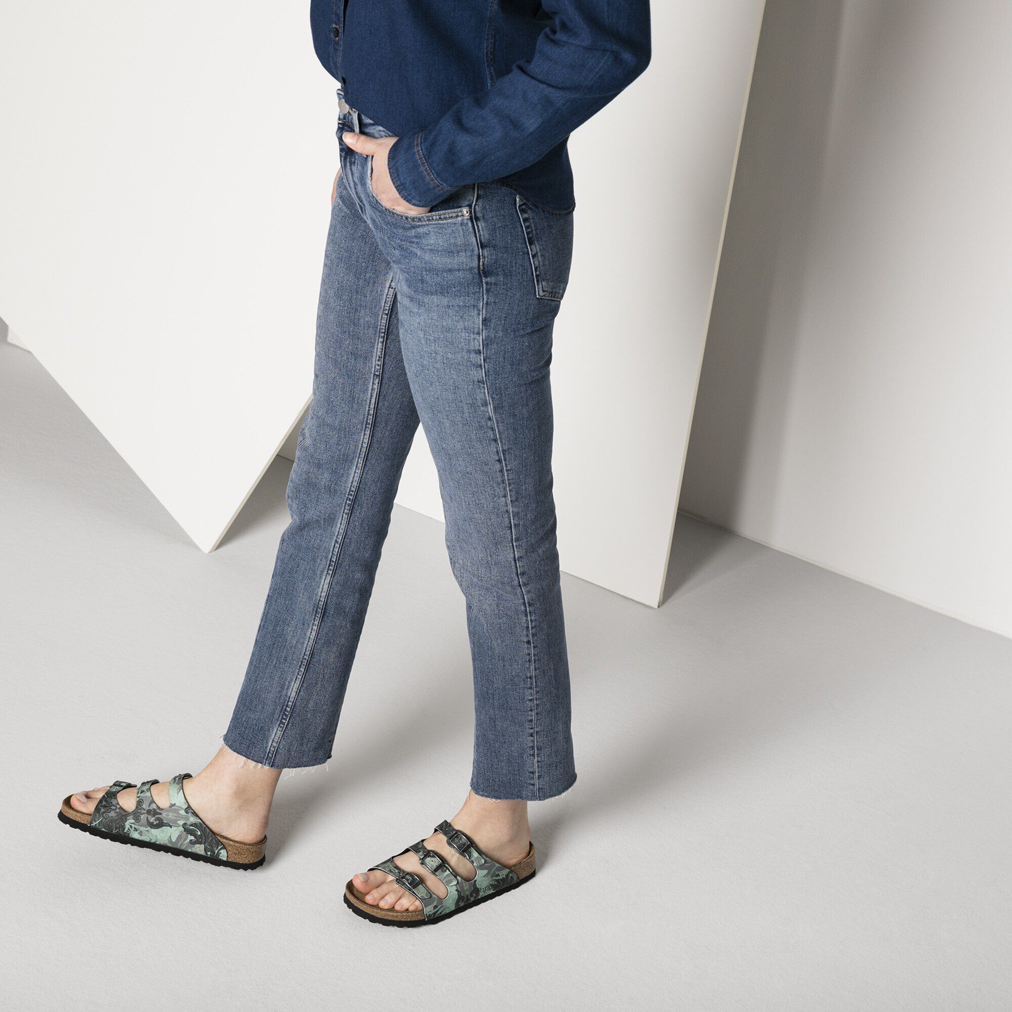 Florida Soft Footbed Birko-Flor with a female model