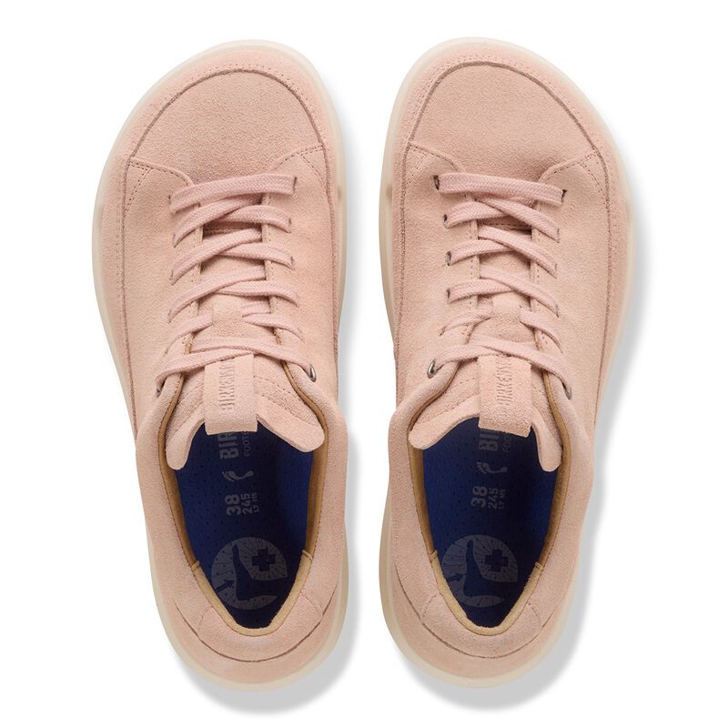 BIRKENSTOCK Melbourne Suede Leather Light Rose Soft Sole detail