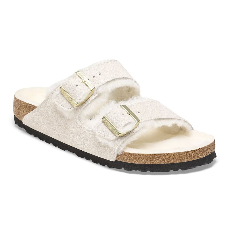 BIRKENSTOCK Arizona Shearling Suede Leather/Fur Midnight Blue Walk Edit detail