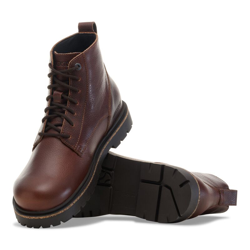 BIRKENSTOCK Highwood Lace Mid Men Leather Chocolate Trail Easy detail