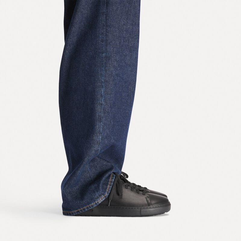 BIRKENSTOCK Bend Low Natural Leather Black Soft Footbed detail
