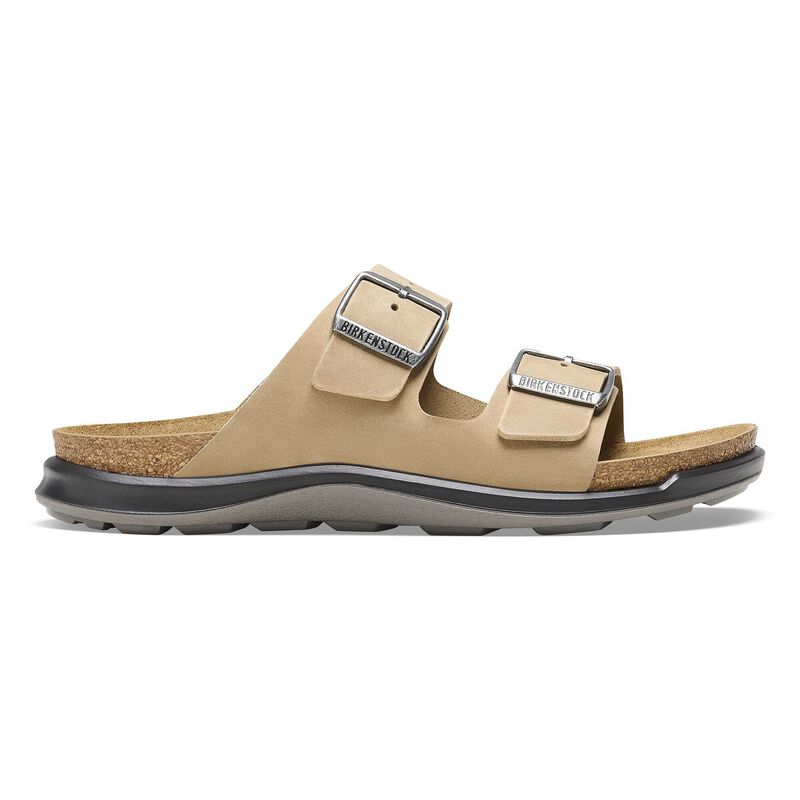 BIRKENSTOCK Arizona Crosstown Waxy Leather Tobacco Brown Classic Fit detail