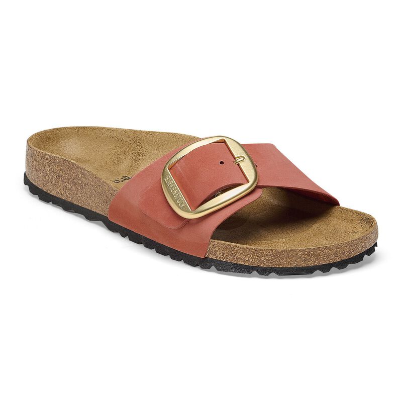 BIRKENSTOCK Madrid Big Buckle Nubuck Leather Soft Pink Soft Sole detail