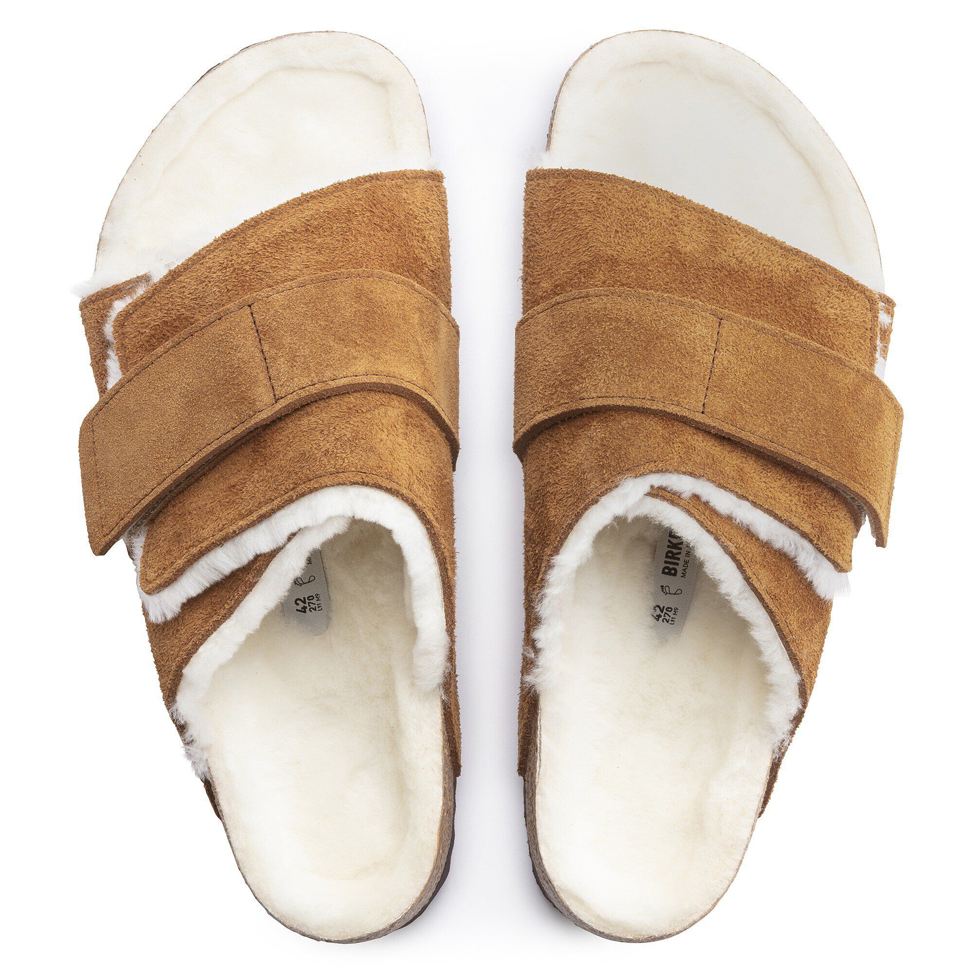 Kyoto Shearling Suede Leather in Color Mink | BIRKENSTOCK US