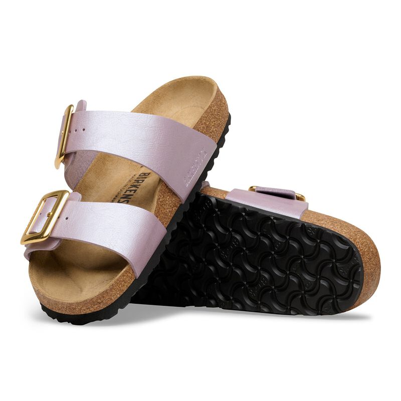 BIRKENSTOCK Sydney Cushion Buckle Birko-Flor Graceful Orchid Lounge Fit detail