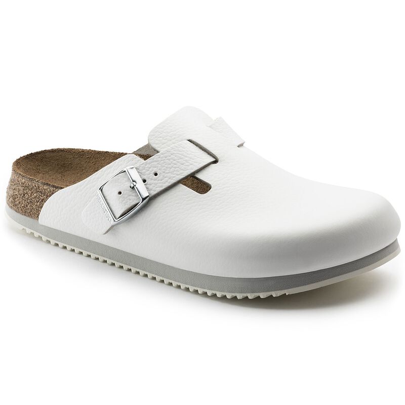 BIRKENSTOCK Boston Super Grip Natural Leather Black Easy Walk detail