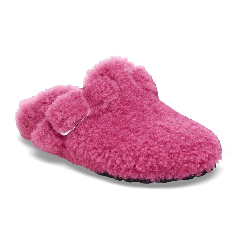 BIRKENSTOCK Boston Big Buckle Fur Teddy Eggshell Soft Sole detail