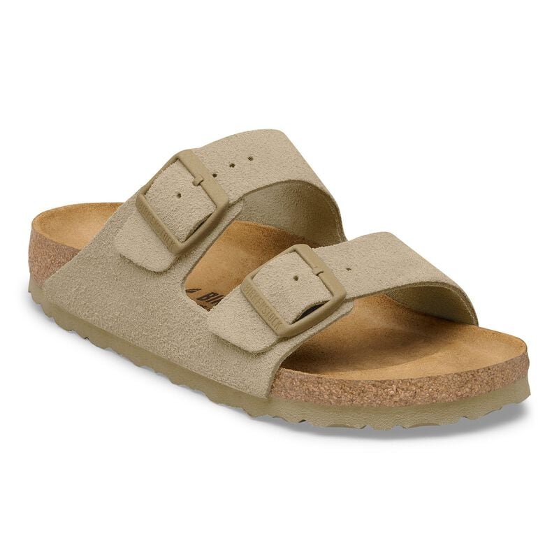 BIRKENSTOCK Arizona Suede Leather Dark Tea Soft Sole detail