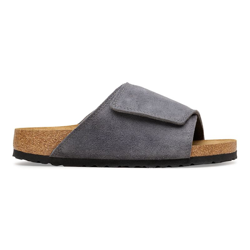 BIRKENSTOCK Solana Suede Leather Charcoal City Comfort detail