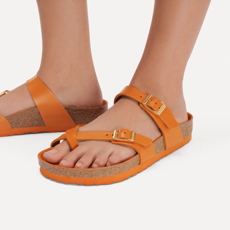 BIRKENSTOCK Mayari Natural Leather New Dressy Kurkuma Walk Edit detail
