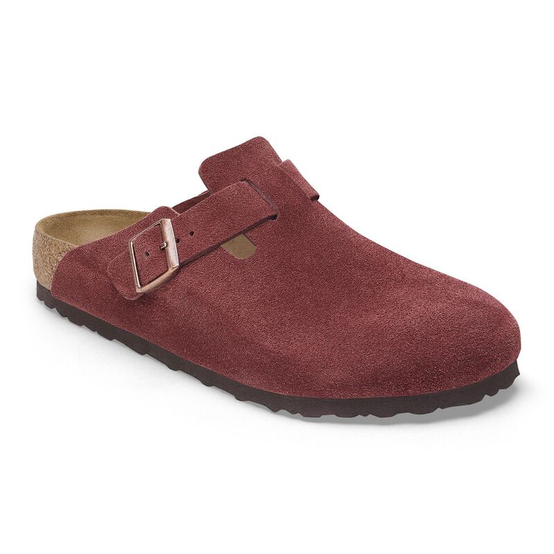 BIRKENSTOCK Boston Suede Leather Zinfandel Soft Sole detail