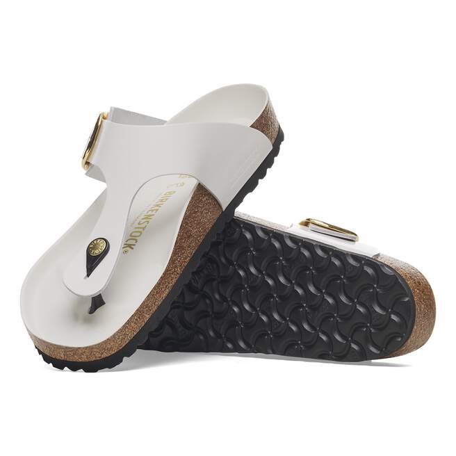 Gizeh Hammered Big Buckle Natural Leather Patent