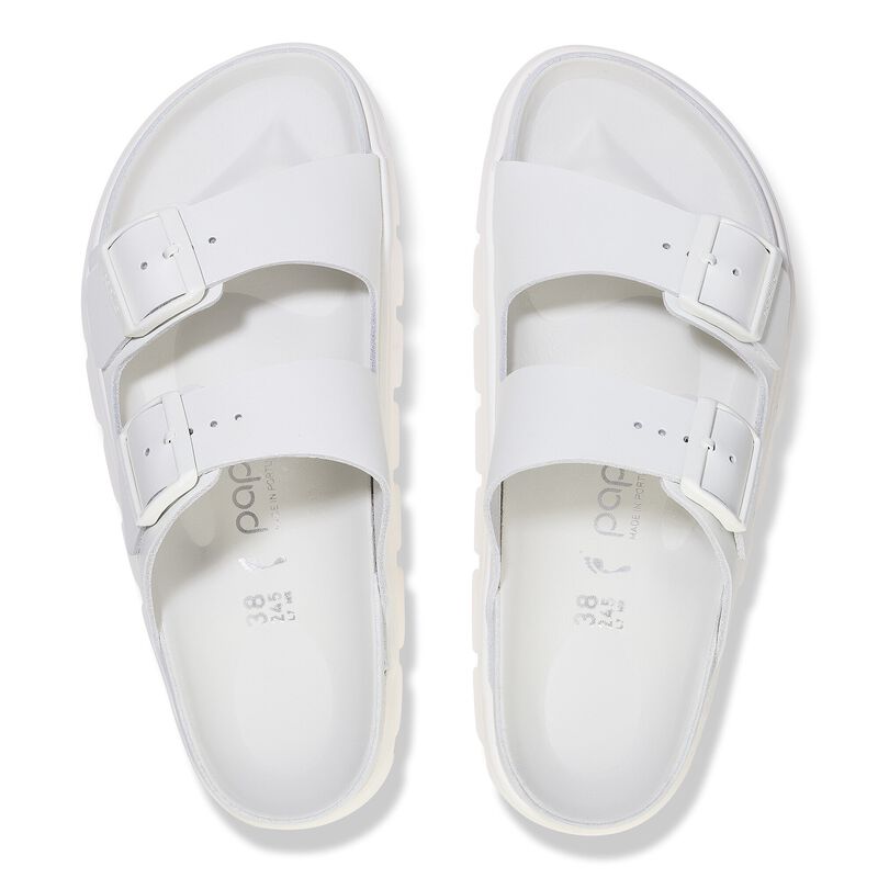 BIRKENSTOCK Arizona Chunky Leather White Trail Easy detail