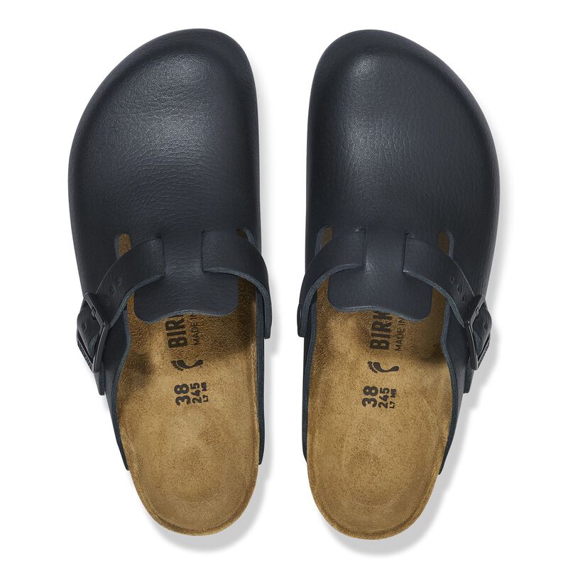 BIRKENSTOCK Boston Pro Natural Leather Black Contour Sole detail