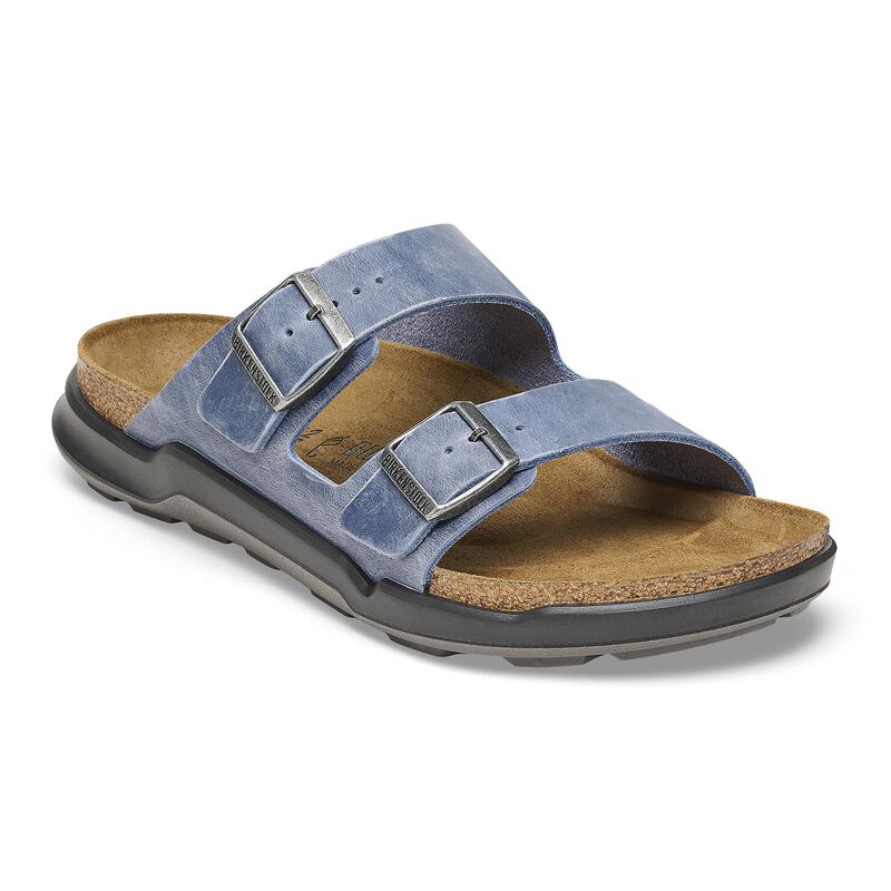 BIRKENSTOCK Arizona Crosstown Men Waxy Leather Black Soft Footbed detail