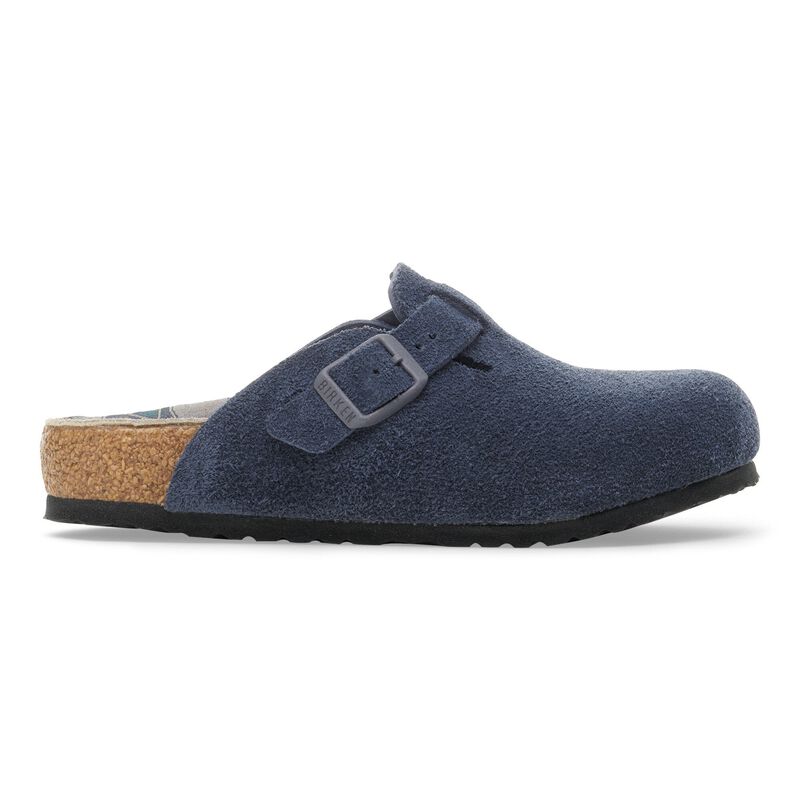 BIRKENSTOCK Boston Kids Suede Leather New Navy Lounge Fit detail