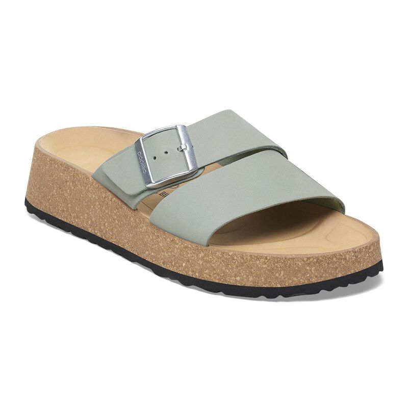 BIRKENSTOCK Almina Nubuck Leather Black Daily Comfort detail