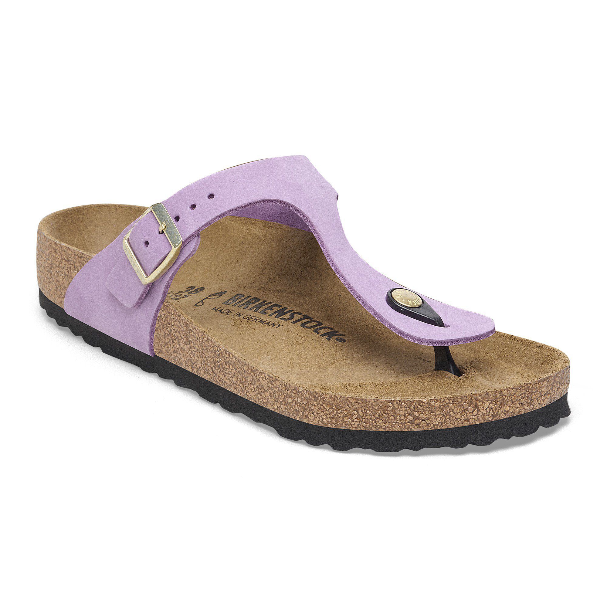 靴 BIRKENSTOCK Gizeh Nubuck Leather in Color Crocus | BIRKENSTOCK US