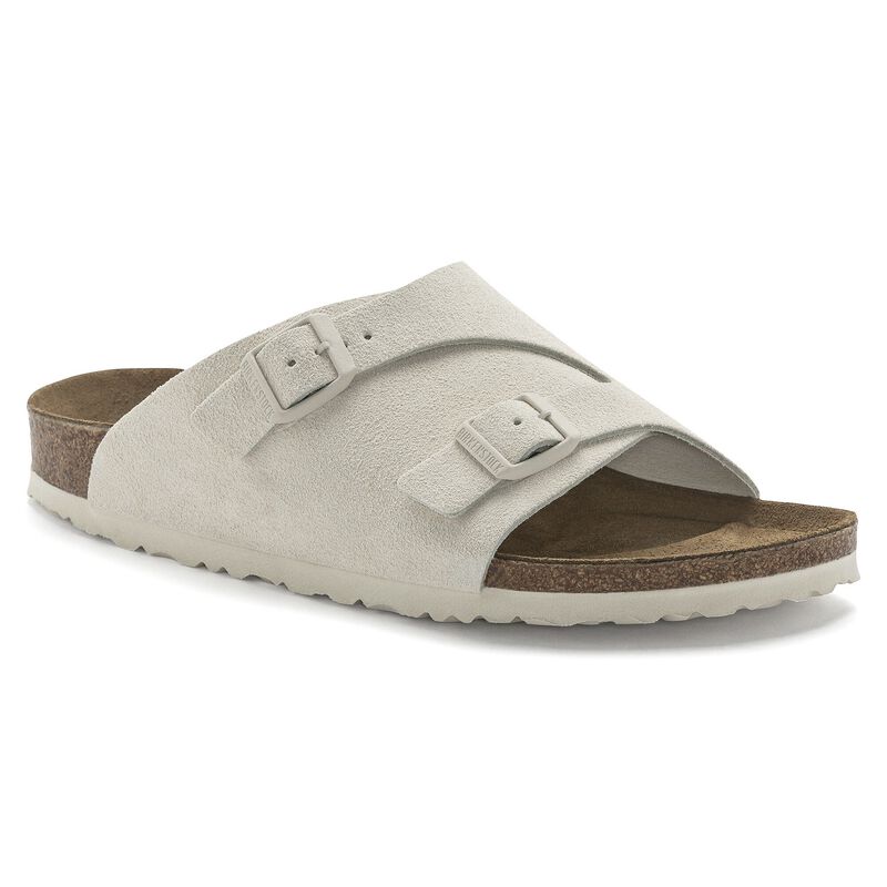 BIRKENSTOCK Zürich Suede Leather Black Lounge Fit detail