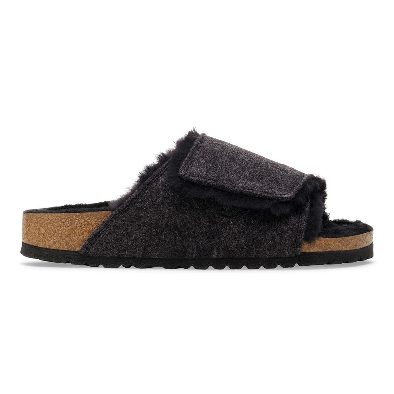 BIRKENSTOCK Solana Shearling Felt Anthracite Trail Easy detail