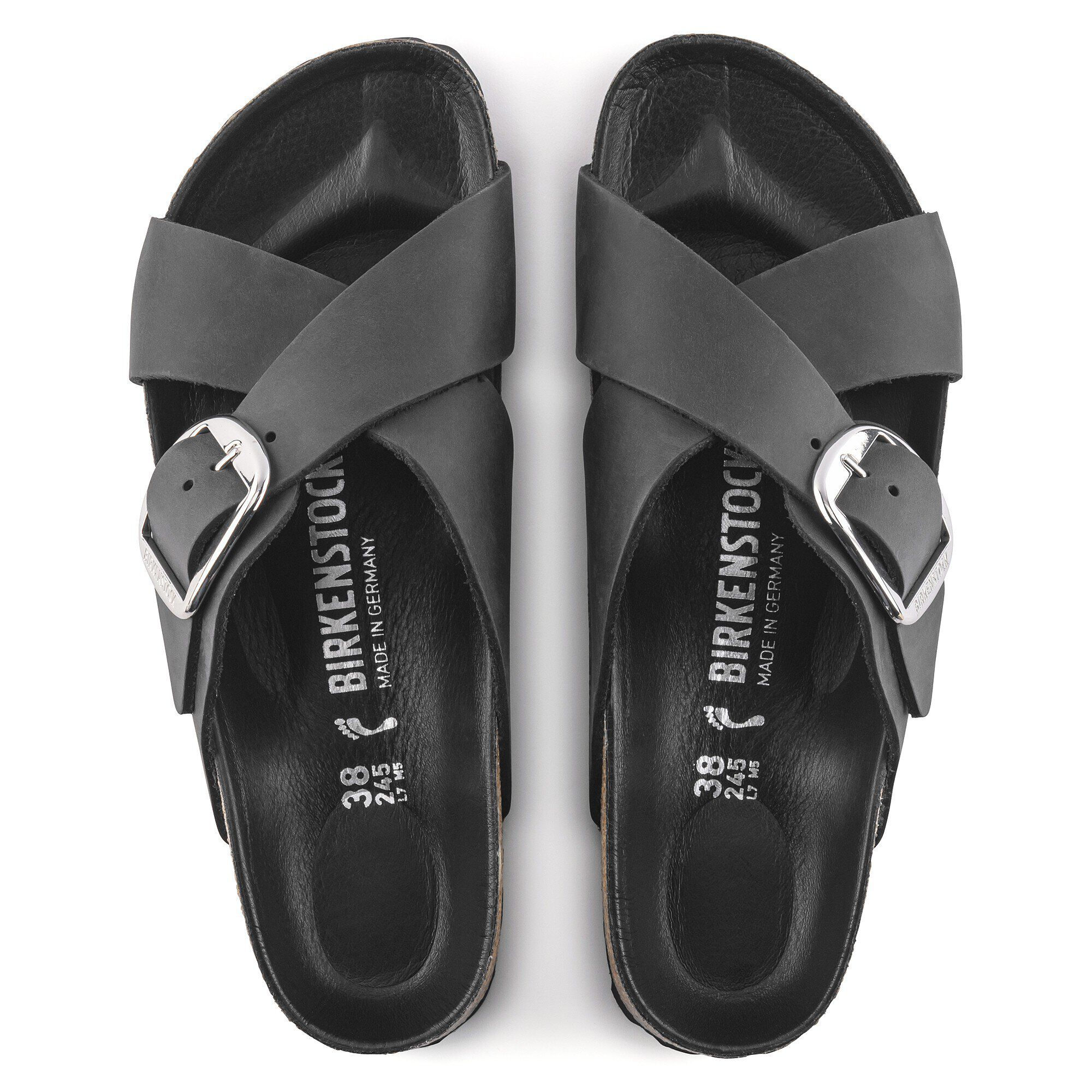 BIRKENSTOCK SIENA BIG BUCKLE ブラック 23cm Siena Big Buckle Nubuck Leather in Color Black | BIRKENSTOCK US