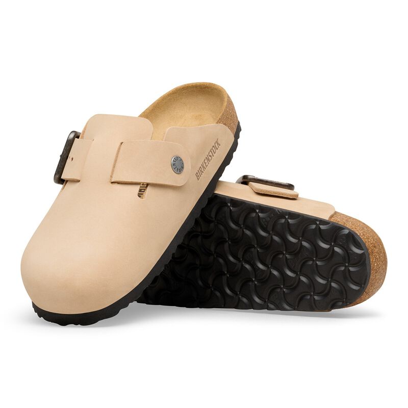 BIRKENSTOCK Boston Wire Buckle Nubuck Leather Sandcastle Walk Edit detail