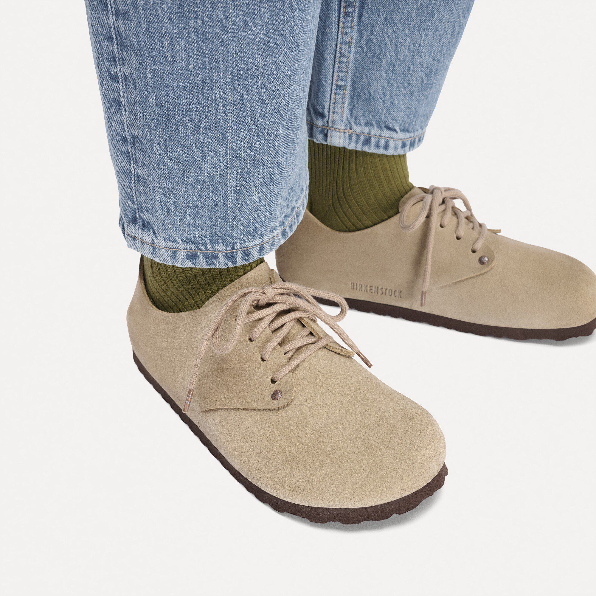 Maine Suede Leather Close-up with a female model