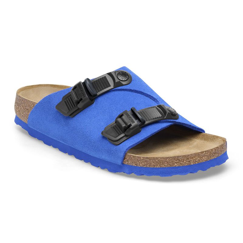 BIRKENSTOCK Zürich Tech Suede Leather Ultra Blue Trail Easy detail