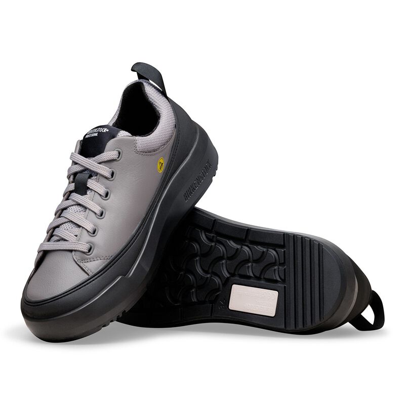 BIRKENSTOCK Melbourne PRO ESD Natural Leather Coated Gun Metal City Comfort detail