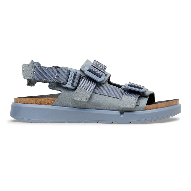 BIRKENSTOCK Shinjuku Natural Leather/Textile Basalt Gray Contour Sole detail