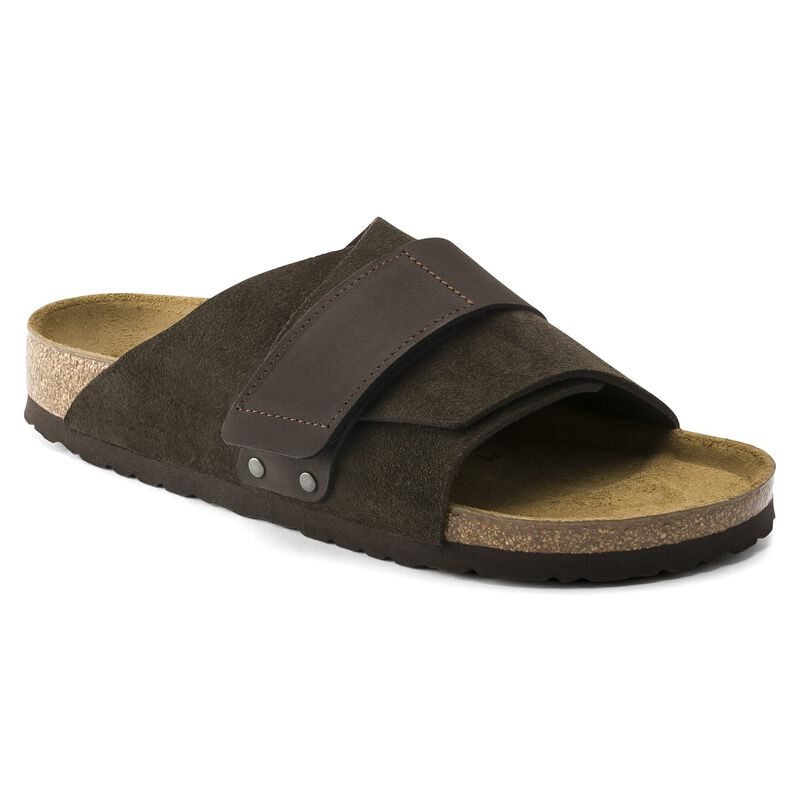 BIRKENSTOCK Kyoto Nubuck Leather/Suede Ultra Blue Soft Sole detail