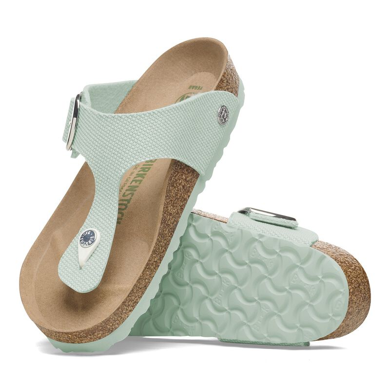 BIRKENSTOCK Gizeh Big Buckle Rivet Logo Textile Canvas Surf Green Trail Easy detail