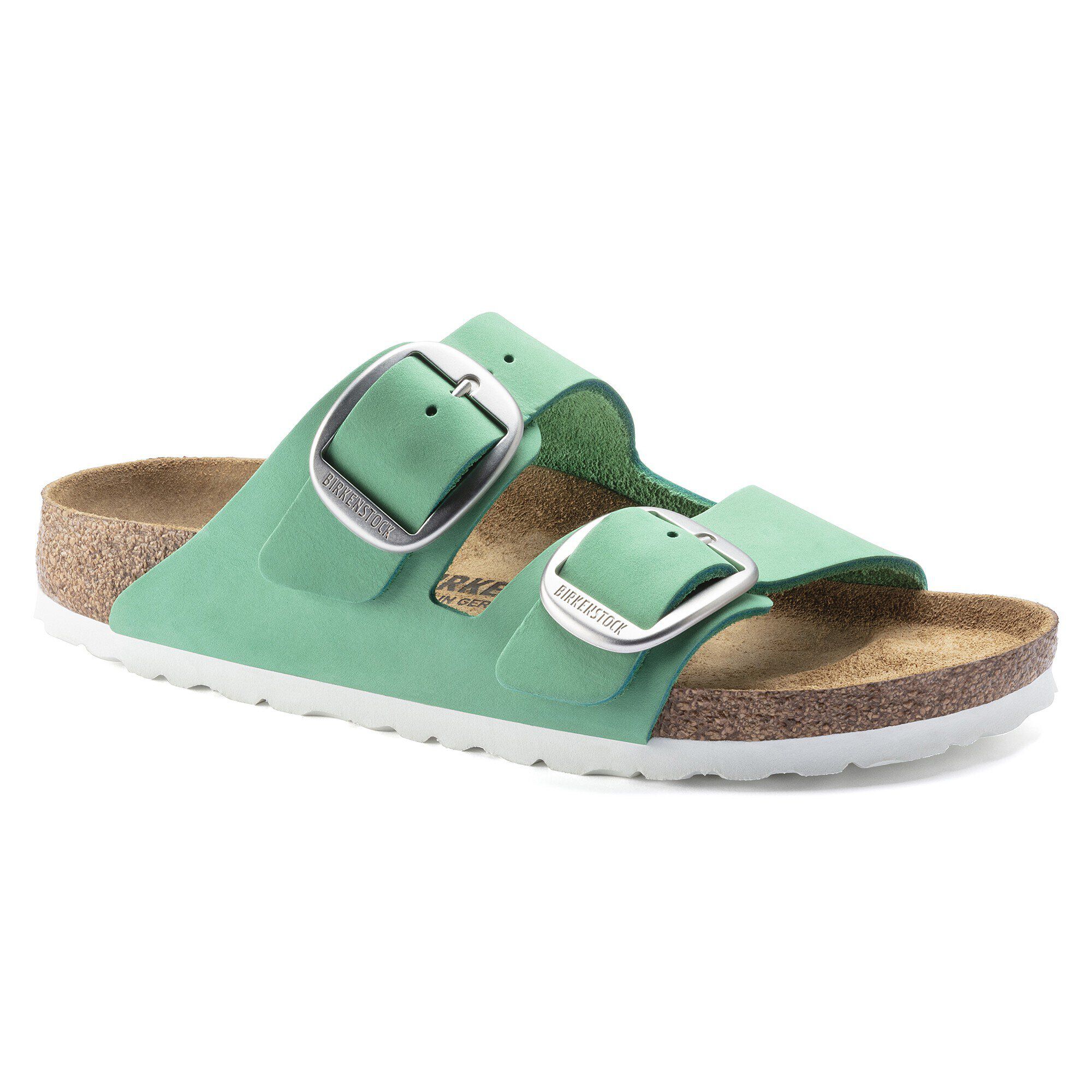 Arizona Big Buckle Nubuck Leather in Color Bold Jade | BIRKENSTOCK US