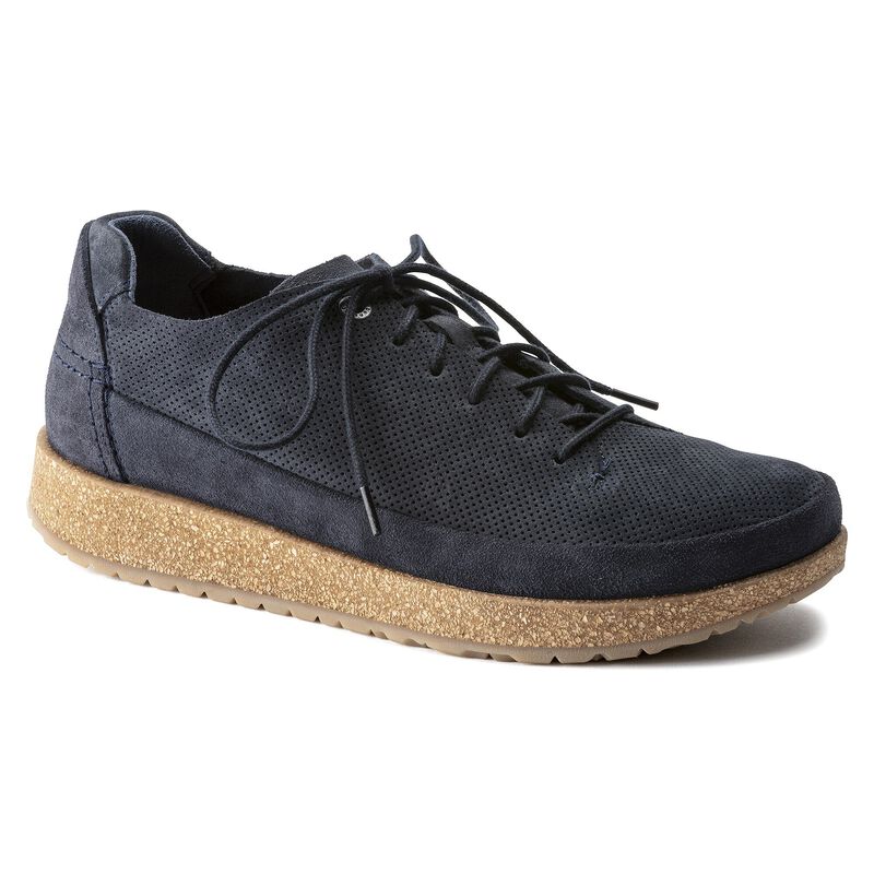 BIRKENSTOCK Honnef Light Suede Leather Midnight Blue Trail Easy detail